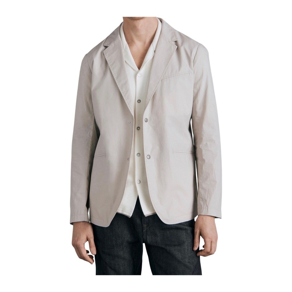 Rag & Bone Mens 365 Paper Cotton Blazer Light Grey MBW23S4117LPML XS New $495